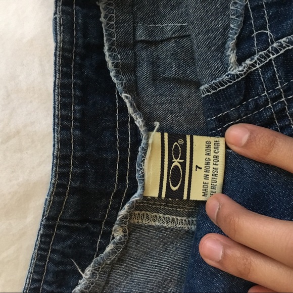 Vintage 90s OP Lace up Denim Shorts - Picture 5 of 6